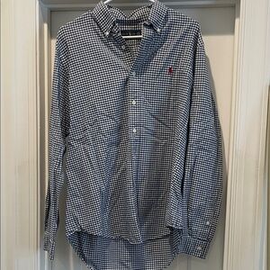Ralph Lauren Blue and White Checkered Shirt